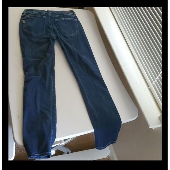 Paige Kylie jeans women's size 0 size 25 blue demin crop cropped distressed - Picture 15 of 16